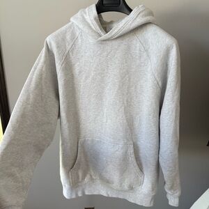 Aritzia Mega Fleece Hoodie Size S Heather Cloud White